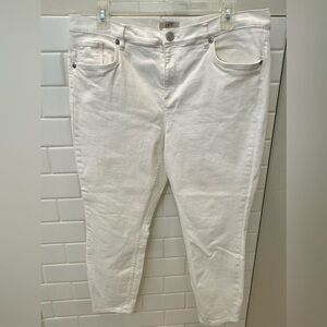 LOFT Women's White Skinny Jeans